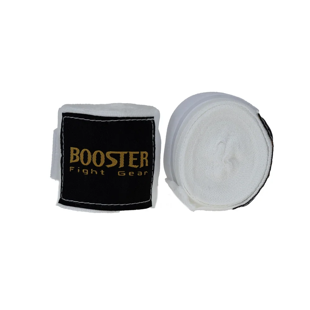 Бинтове Booster BFG BPC BANGKOK 2 в бял цвят, увити на руло, показващи логото на марката.