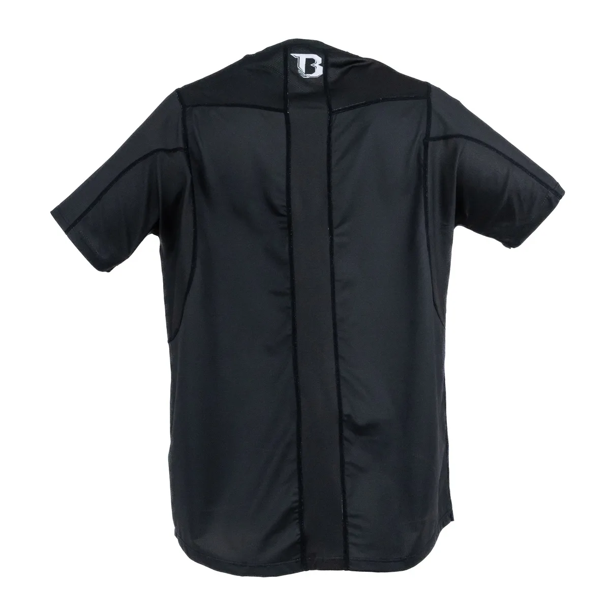 Близък план на материята на Booster BFG Rapid Strike Tee 1, илюстриращ дишащата и еластична структура.