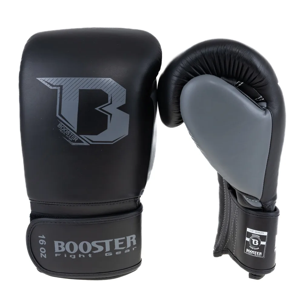 Боксови ръкавици Booster BFG RS 1, черен цвят, преден изглед