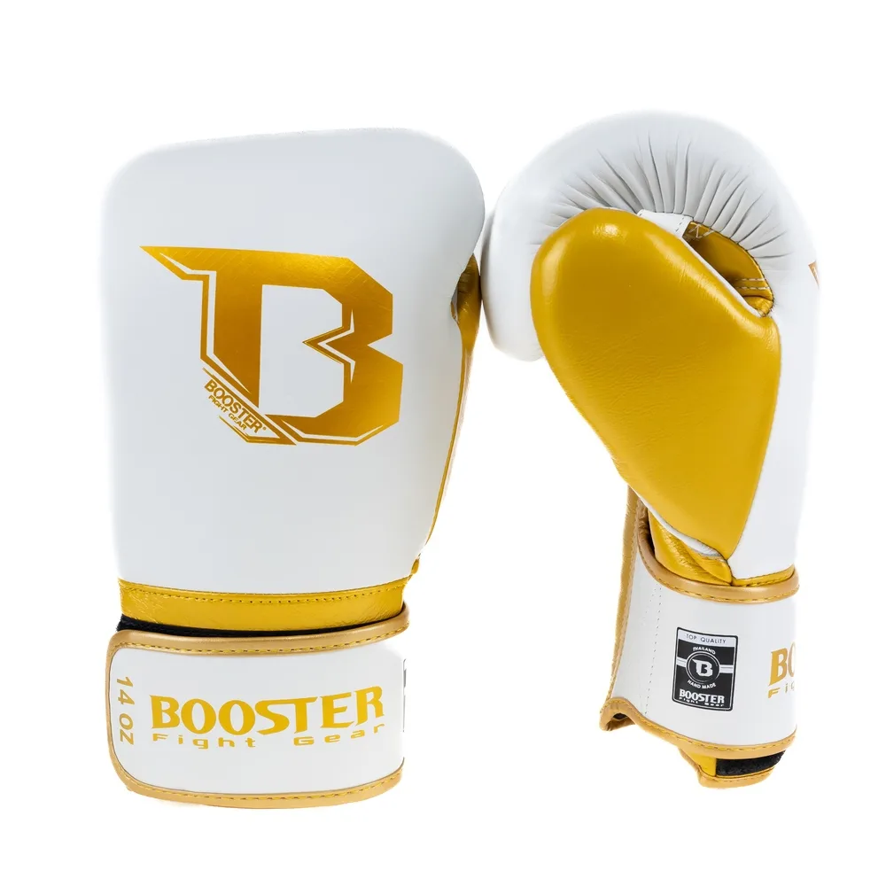 Боксови ръкавици Booster BFG RS 4 Pro Range в бял цвят, изглед отпред