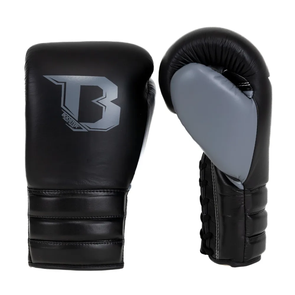 Боксови ръкавици Booster BFG RS LU 1 Pro Range в черен цвят, изглед отпред