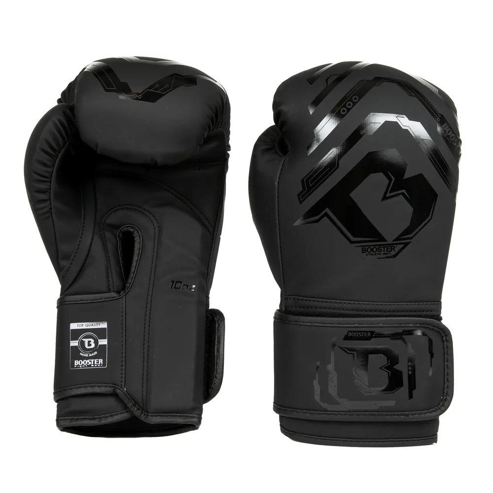 Детски боксови ръкавици Booster BG Youth Elite V2 в черен цвят, изглед отпред