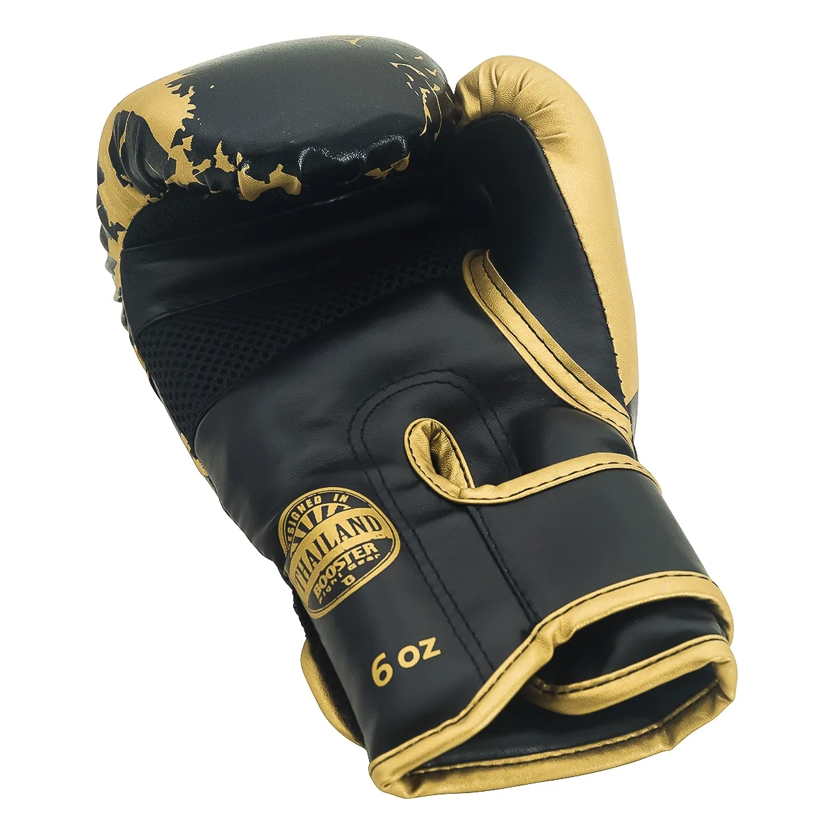 Детски боксови ръкавици Booster BG YOUTH MARBLE GOLD, изглед от вътрешната страна с вентилационни панели