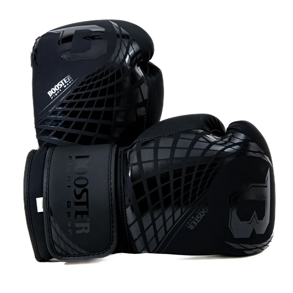 Изглед отгоре на чифт черни боксови ръкавици Booster CUBE GLOVE