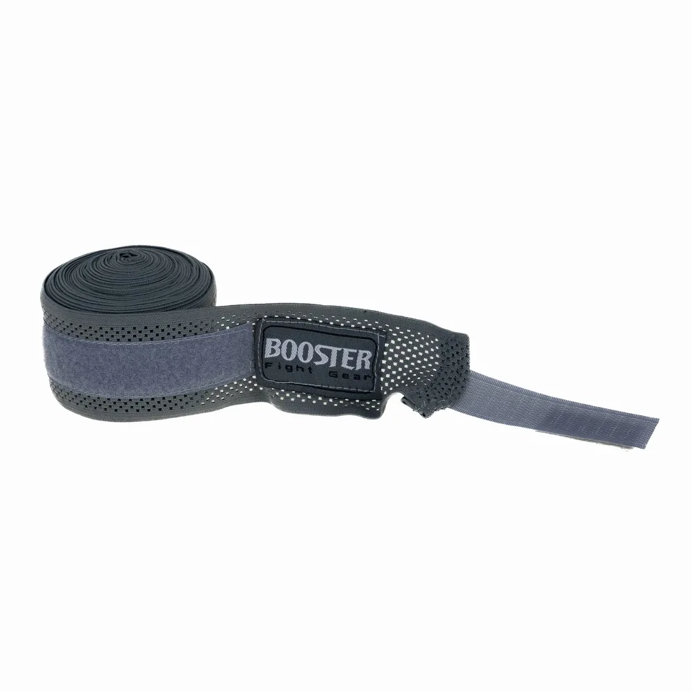 Разгънати бинтове Booster BPC MESH GREY, демонстриращи тяхната дължина и еластичност