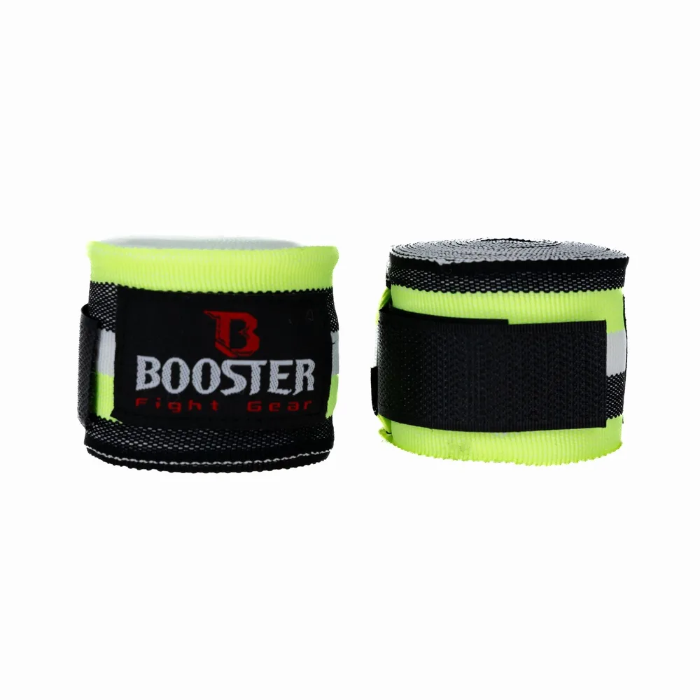 Бинтове Booster BPC RETRO 8 в черен цвят, навити на руло, показващи логото на Booster Fight Gear.