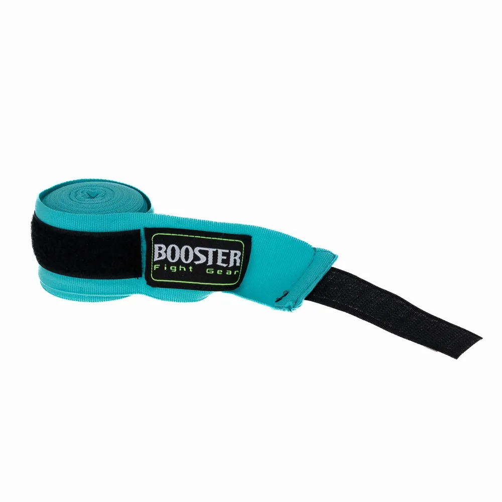 Бинтове Booster BPC TURQUOISE, частично навити, демонстриращи еластичността на поли-памучния материал