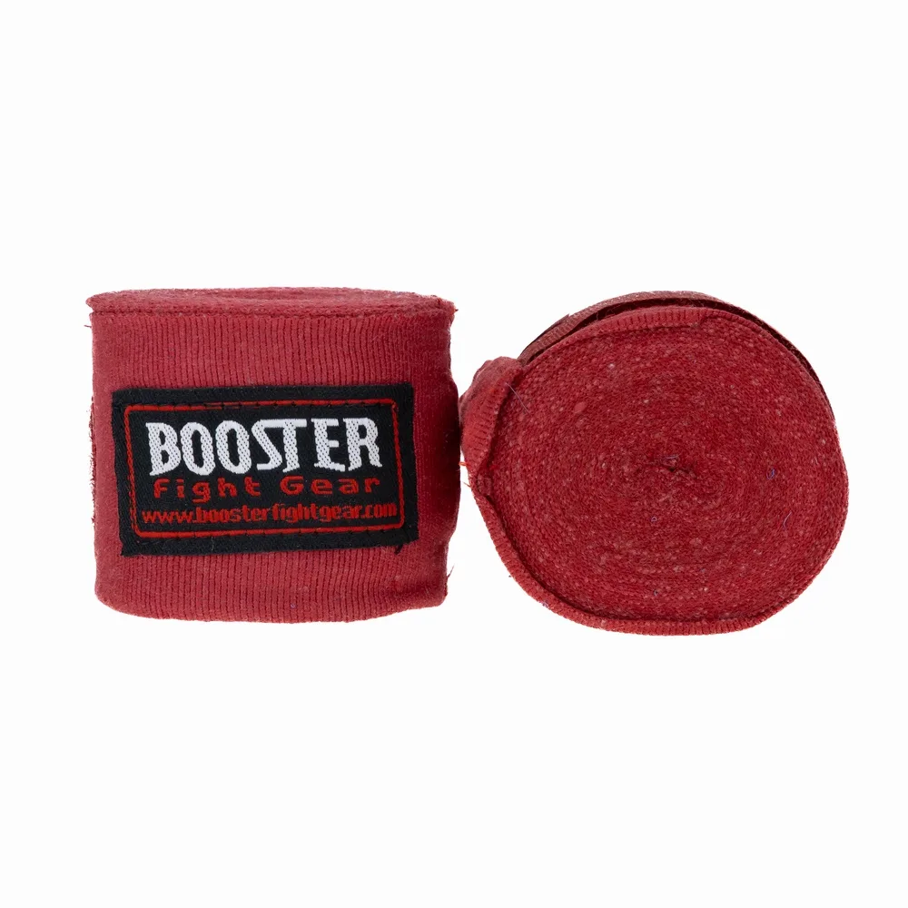Бинтове Booster BPC WINE RED, разгърнати, с ясно видим еластичен материал и здраво велкро закопчаване в края.