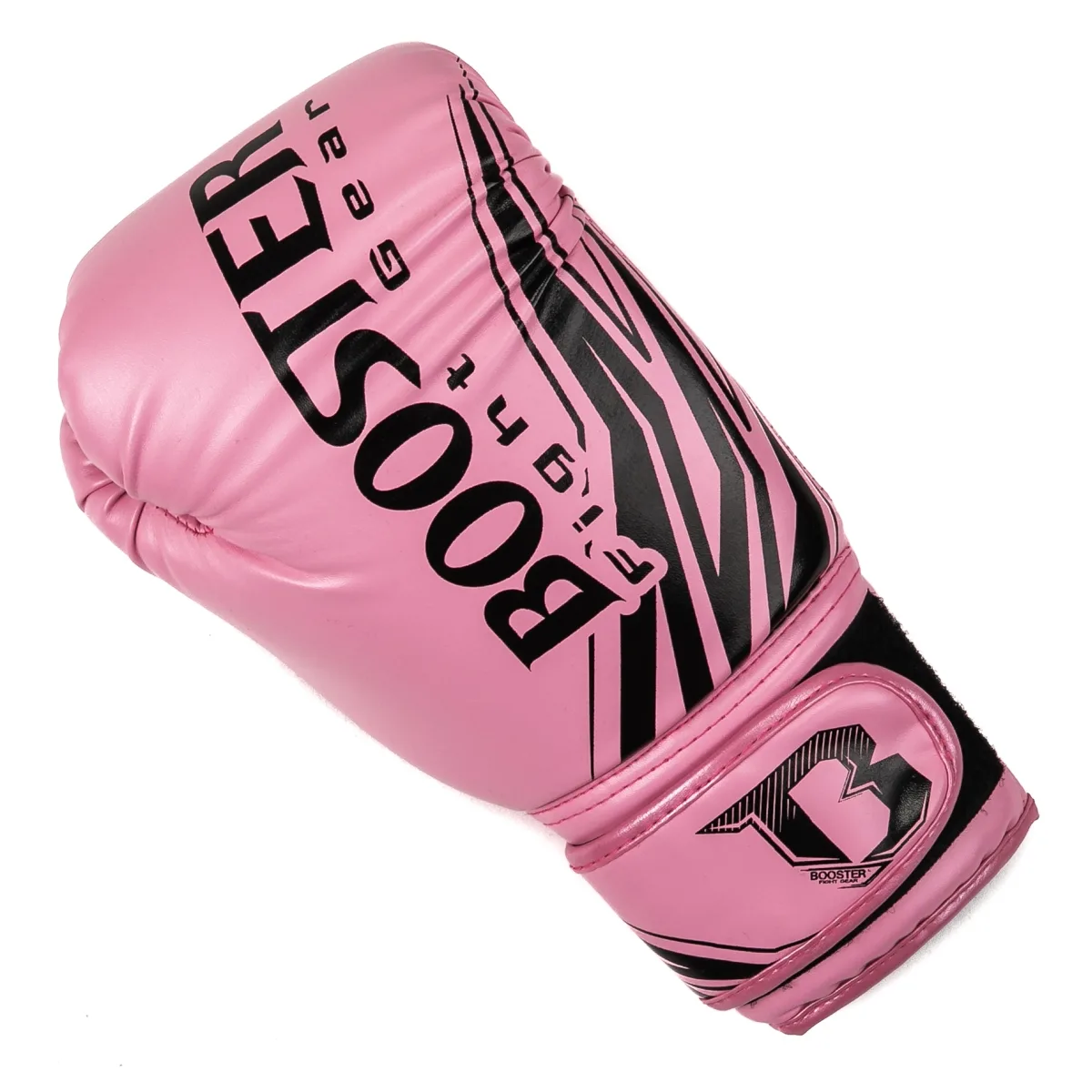 Две розови боксови ръкавици Booster BT CHAMPION PINK, поставени една до друга, подчертаващи яркия цвят и дизайна.