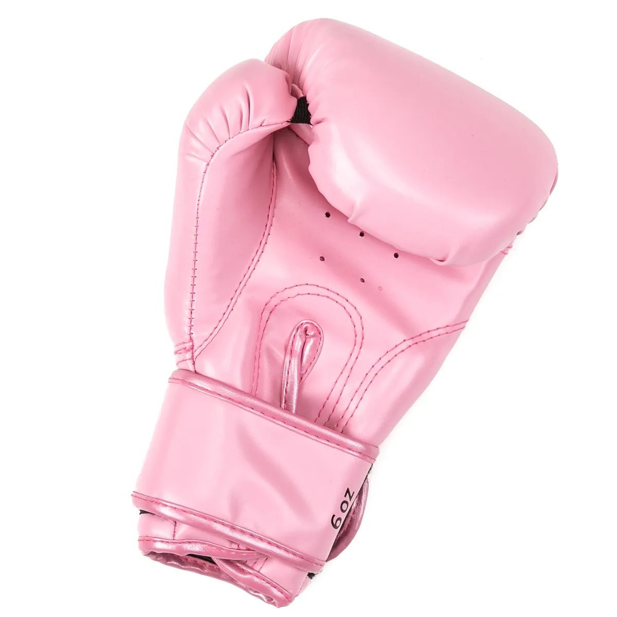 Розови боксови ръкавици Booster BT STARTER PINK, страничен изглед, с логото на Booster Fight Gear.