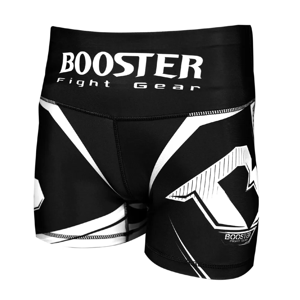 Дамски компресиращи шорти Booster Challenge V2 в черен цвят, изглед отпред