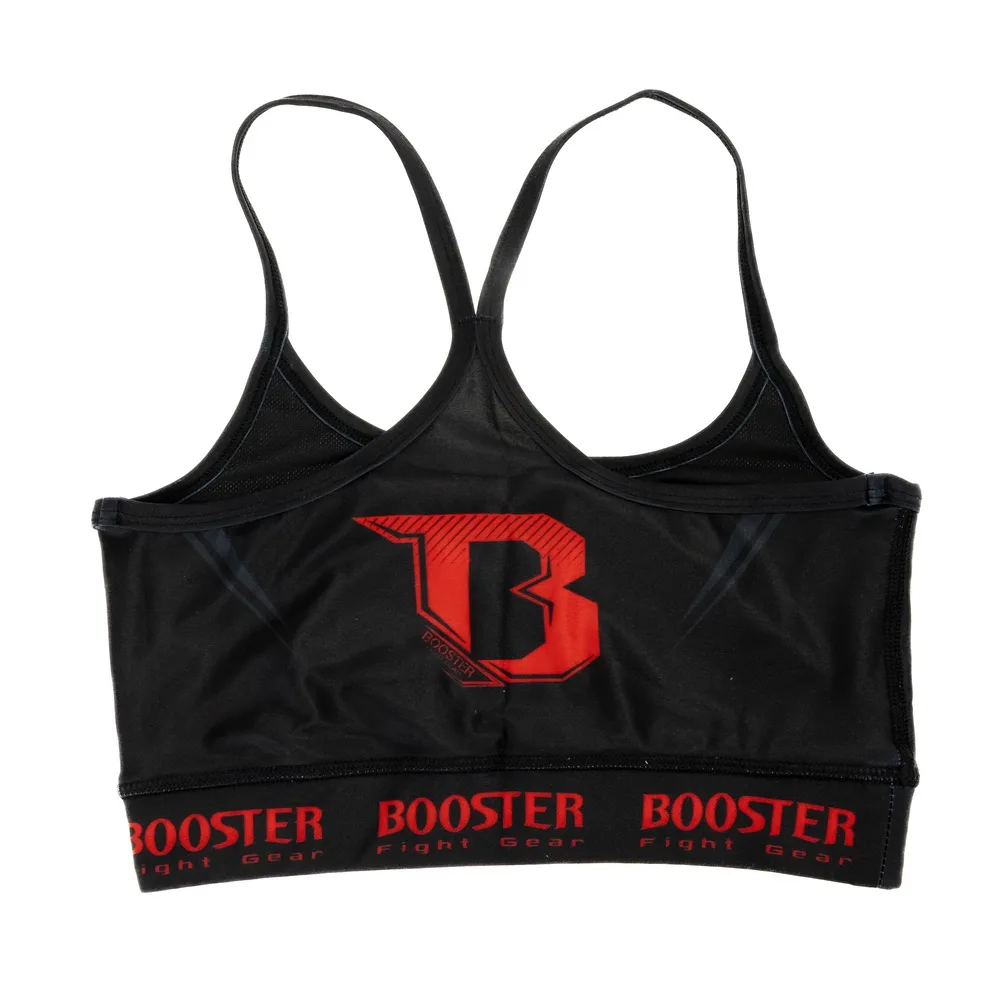 Дамски спортен топ Booster Challenge V2 RED, показан върху манекен
