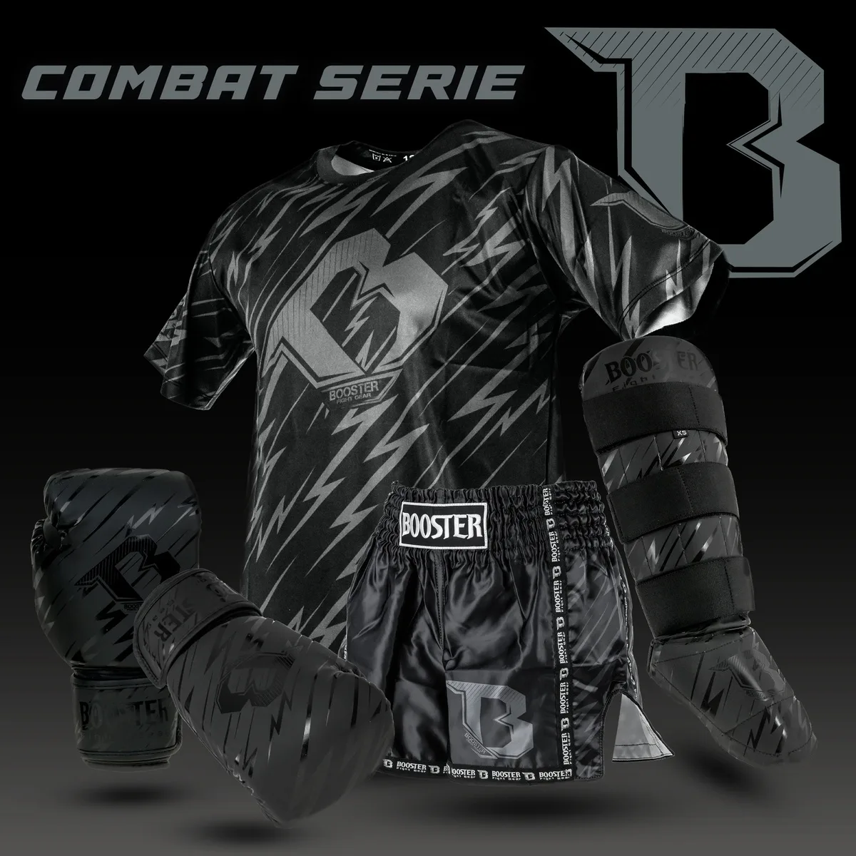Изглед на боксови ръкавици Booster Combat Series 4 BG, показващ прикрепения палец