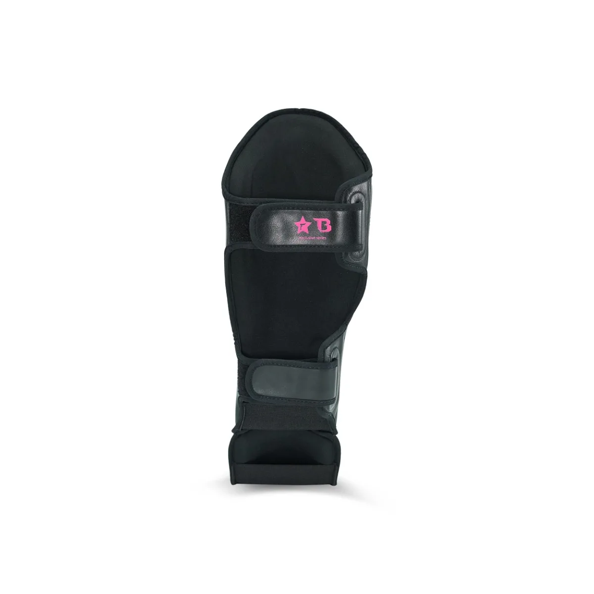 Протектори за крака Booster FXB SG BLACK/PINK, изглед отзад с ластичните ленти
