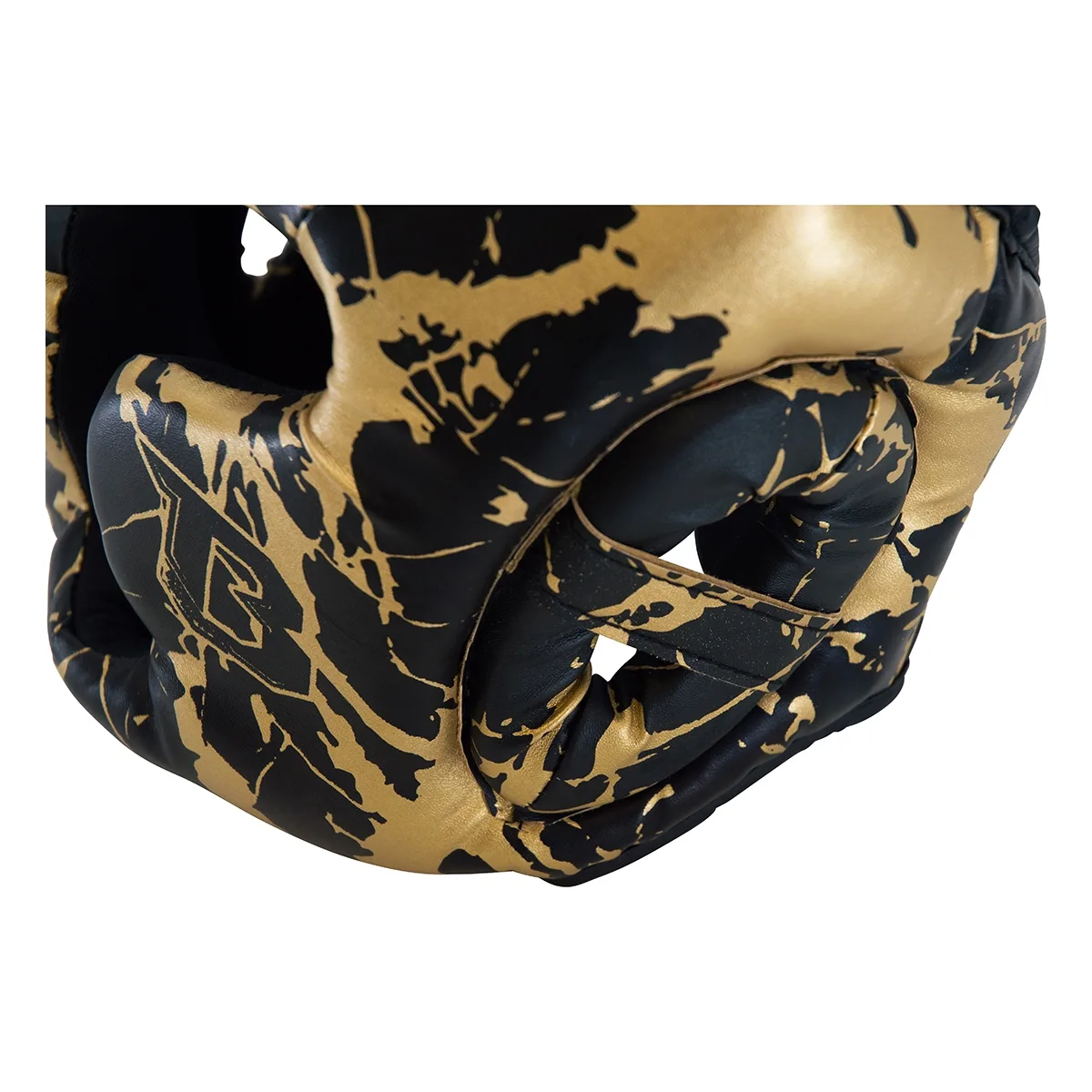 Детски протектор за глава Booster HGL B 2 YOUTH MARBLE GOLD, изглед отгоре, подчертаващ пълното покритие