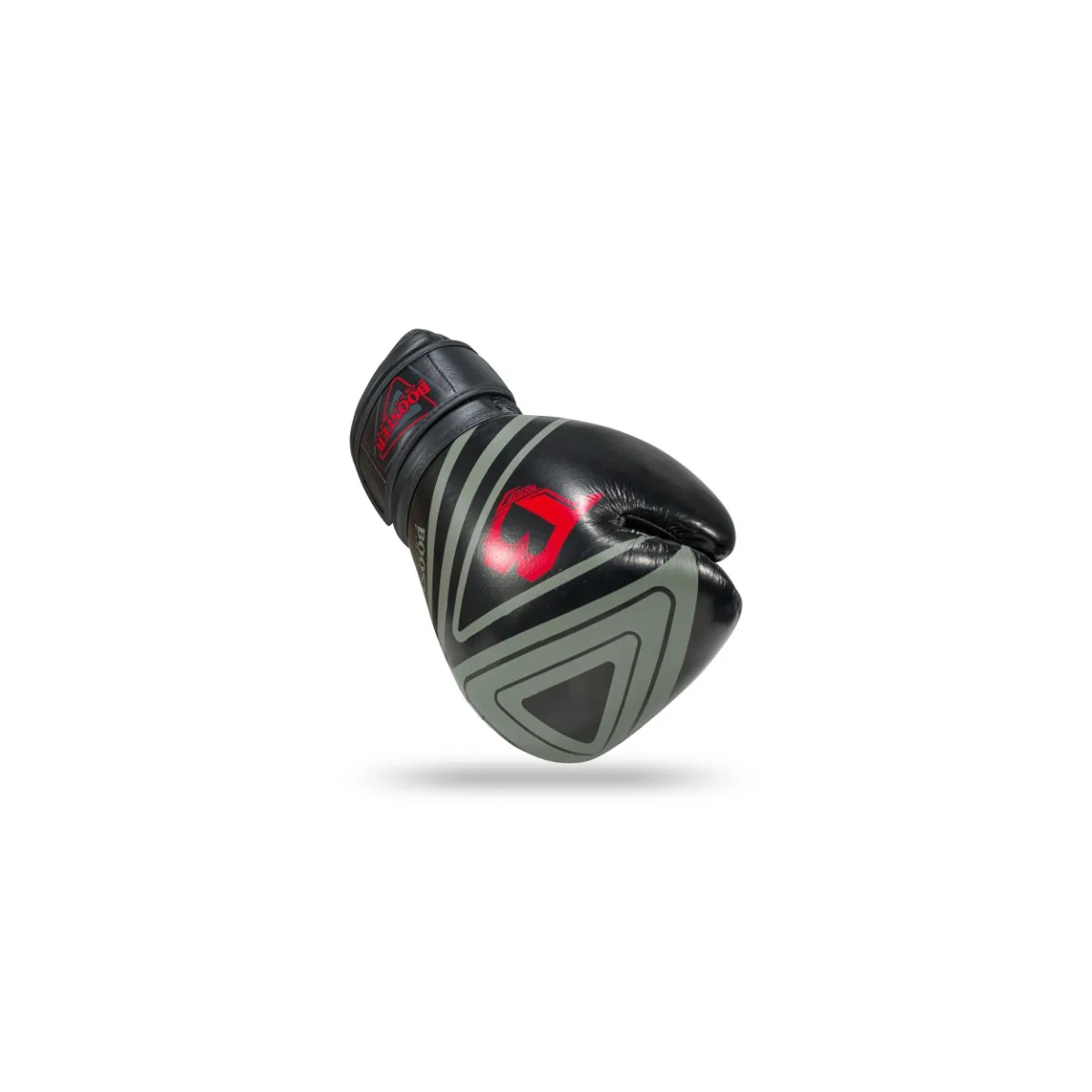Близък план на боксови ръкавици Booster PRO BGL V10, акцентиращ върху текстурата на кожата и детайлите на дизайна