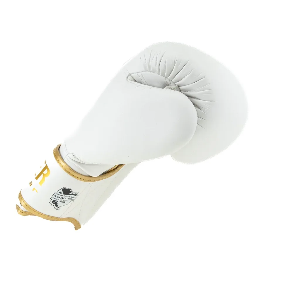 Booster PRO BGL VX 4 бели ръкавици, страничен изглед с велкро закопчаване