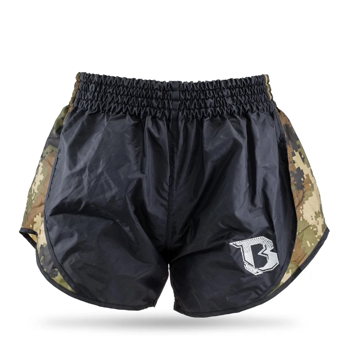 Снимка на шортите Booster Retro Hybrid BL/Camo Green, сгънати, показващи компактност