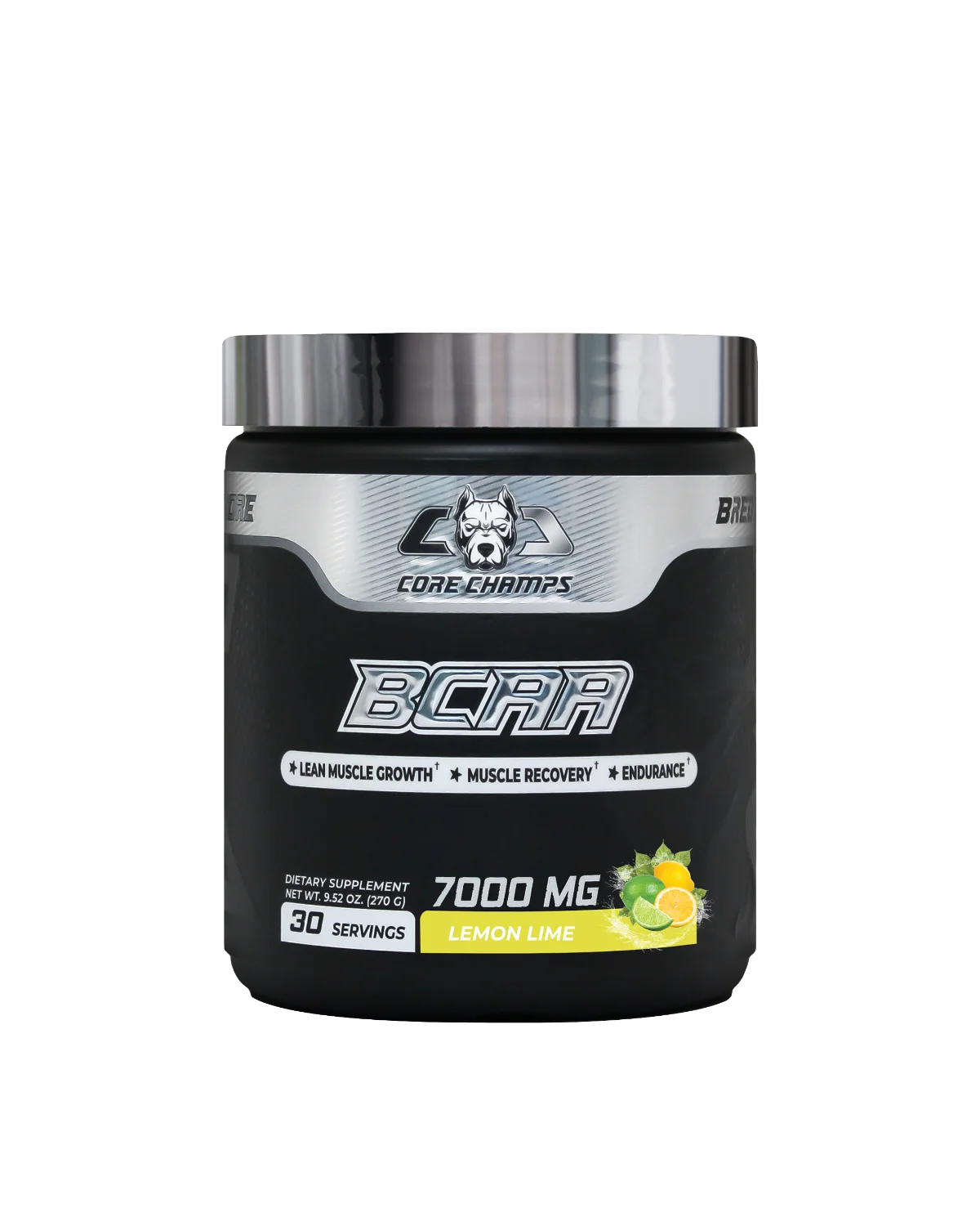 Опаковка на Core Champs BCAA Powder 7000mg с вкус Lemon Lime