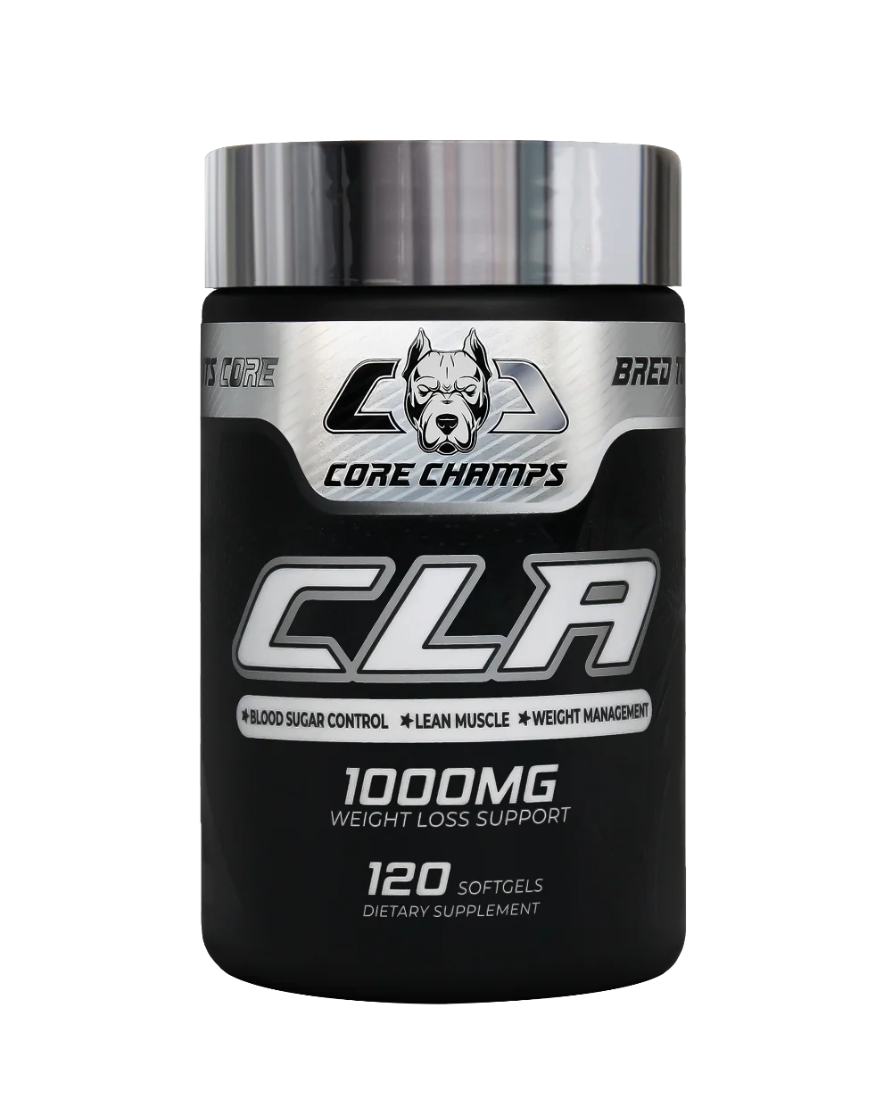Опаковка на Core Champs CLA, показваща името на продукта и марката.