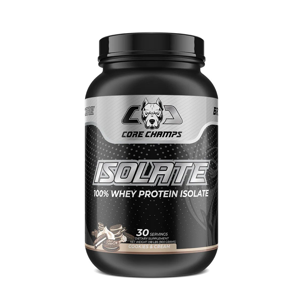 Core Champs Isolate Whey 2lbs – опаковка с вкус COOKIES & CREAM
