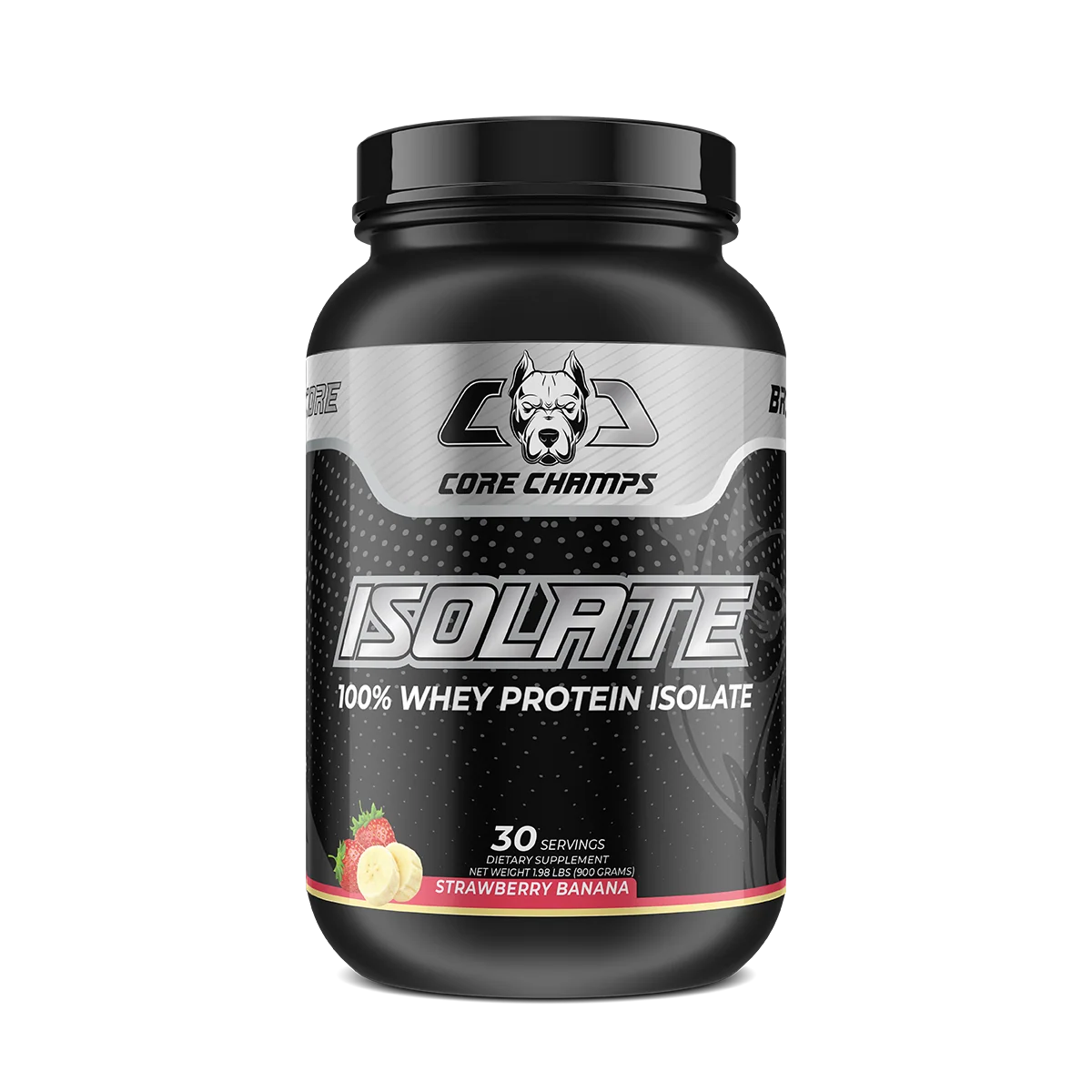 Core Champs Isolate Whey 2lbs – опаковка с вкус STRAWBERRY BANANA