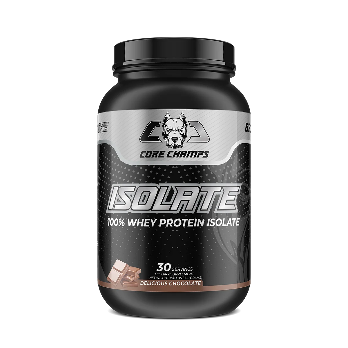Core Champs Isolate Whey 2lbs – опаковка с вкус DELICIOUS CHOCOLATE