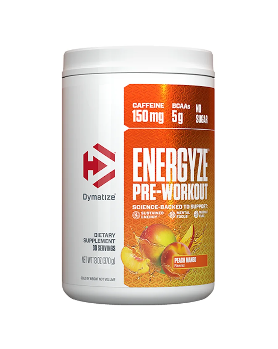 Dymatize Dymatize - Energyze Pre-Workout / 30 дози — Праскова и манго, опаковка