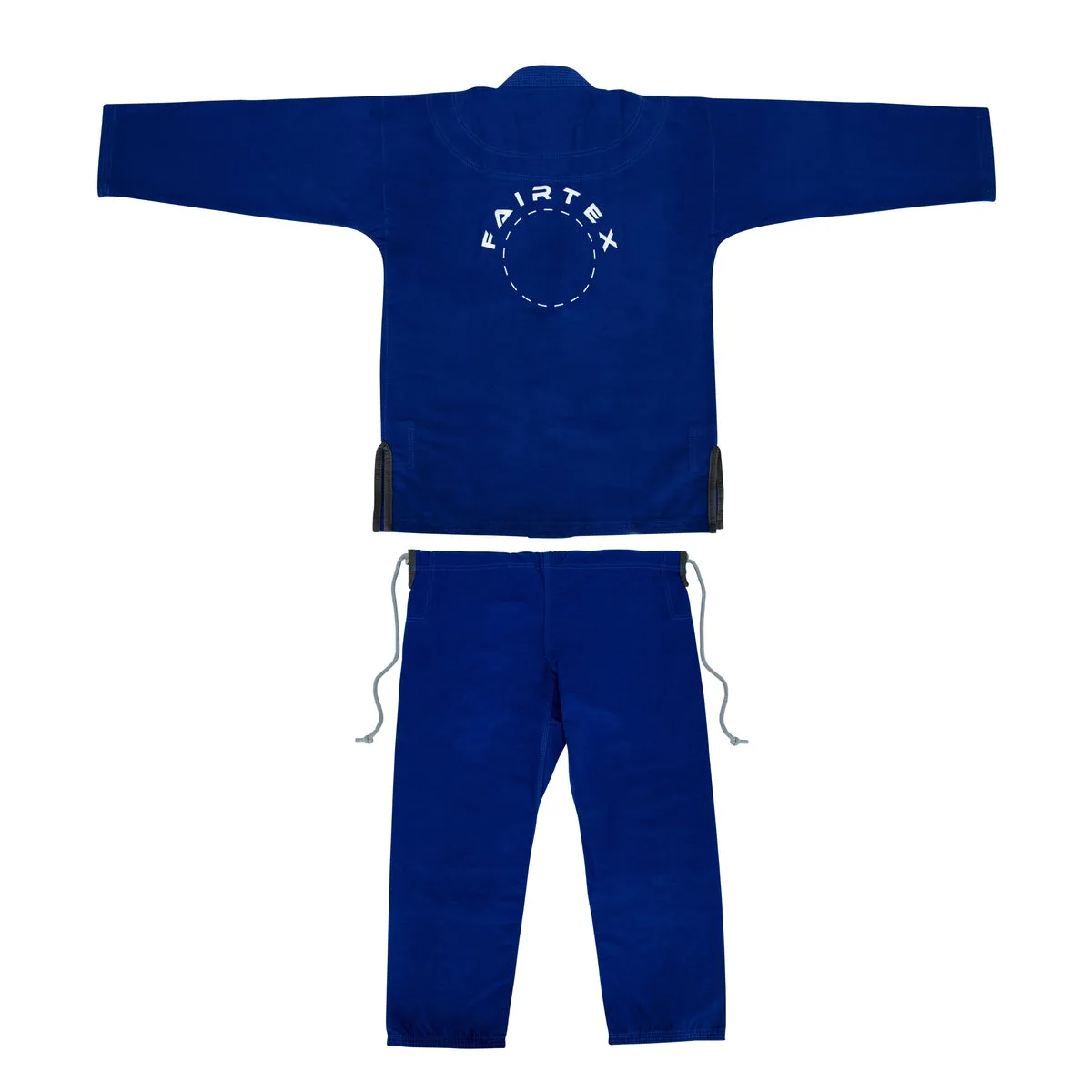 Fairtex BJJ Gi "EXOSPHERE" - Синьо, детайл на шевове и емблема