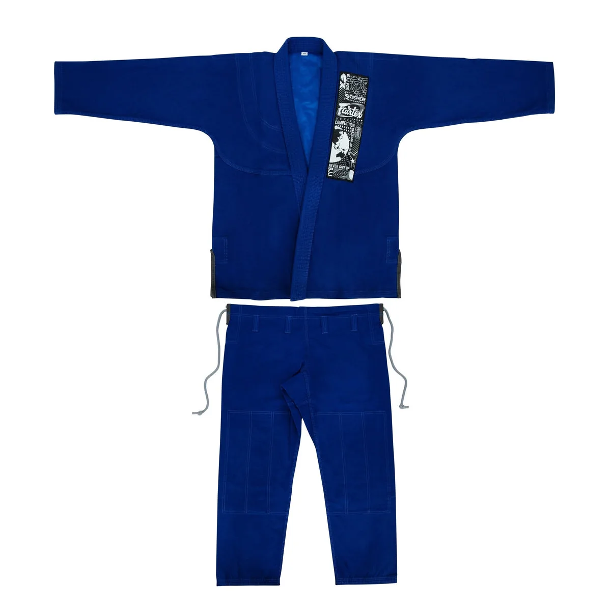 Fairtex BJJ Gi "EXOSPHERE" - Синьо, преден план, изложено