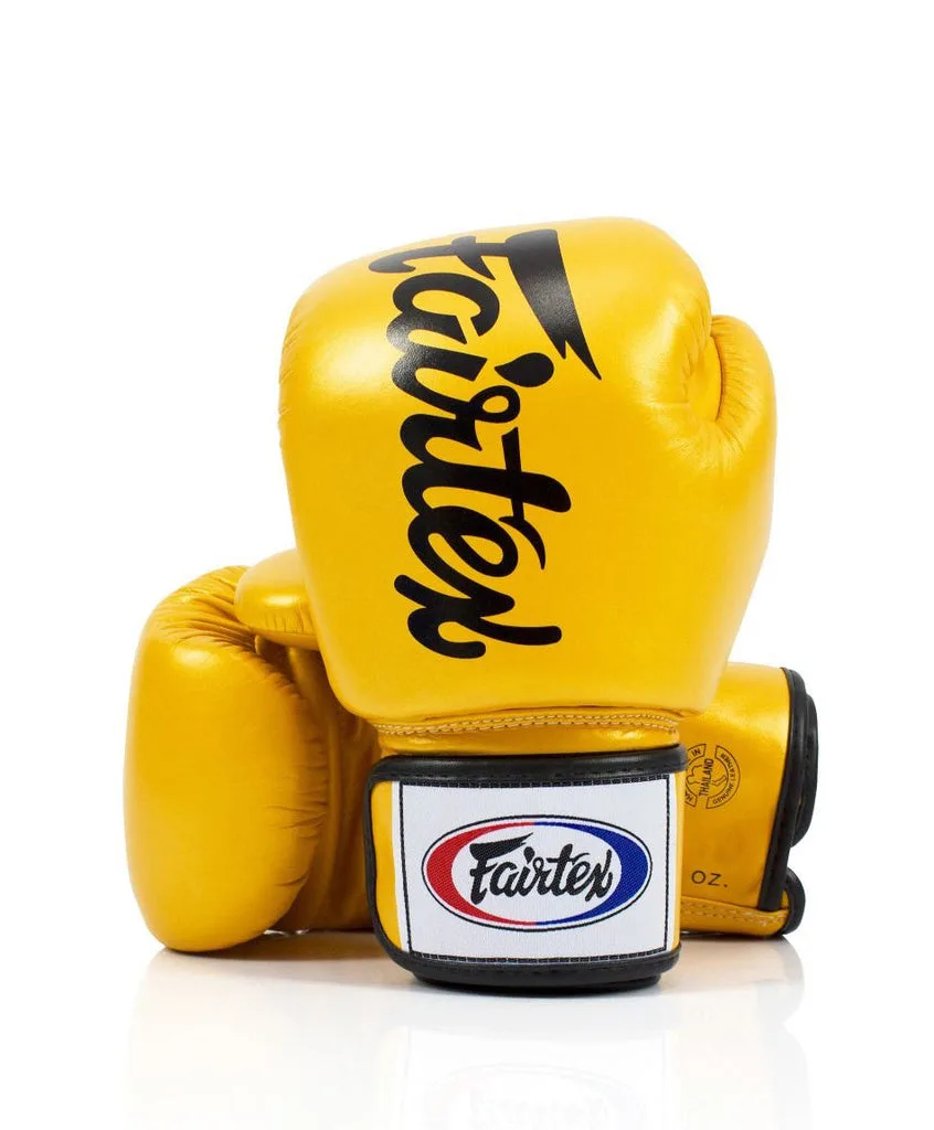 Златисти боксови ръкавици Fairtex Deluxe Tight-Fit BGV19 от Sport-Zona