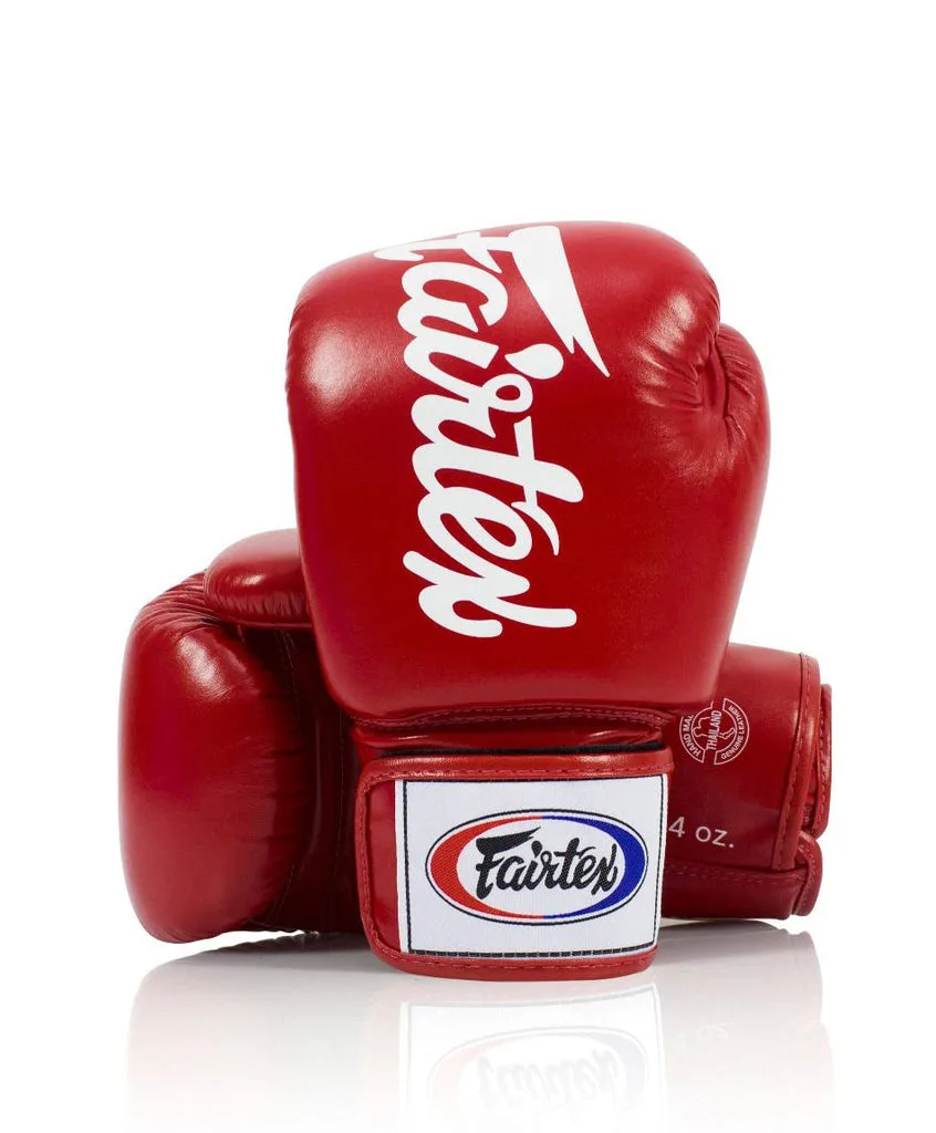 Червени боксови ръкавици Fairtex Deluxe Tight-Fit BGV19, изглед отпред