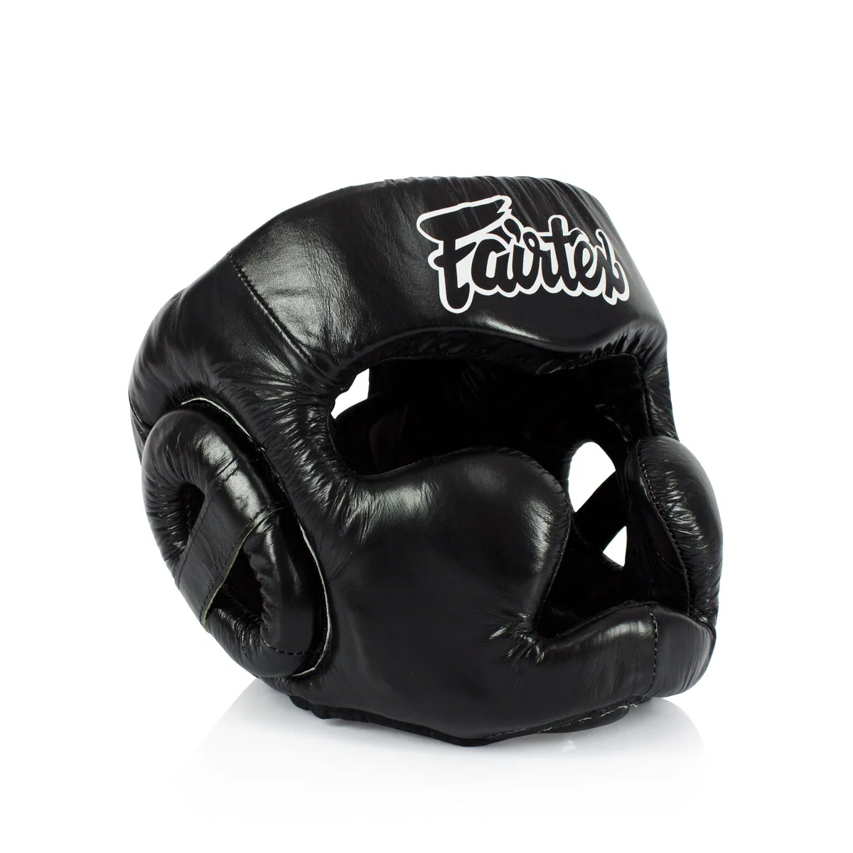 Fairtex Diagonal Vision Sparring Headguard HG13 - Full Head Coverage — Black