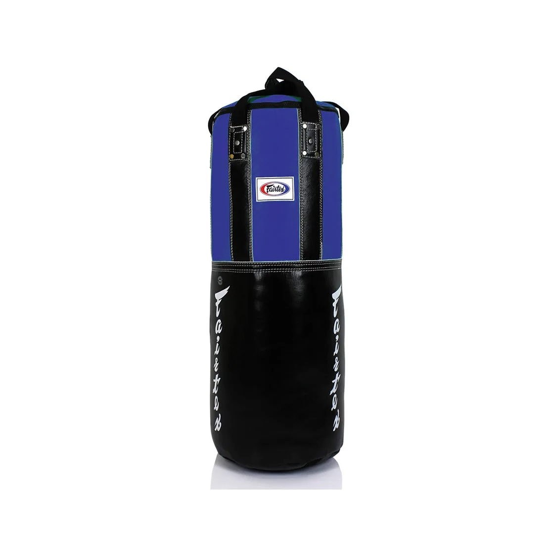 Fairtex Extra Large Heavy Bag HB3 в черно и синьо, окачен и готов за тренировка