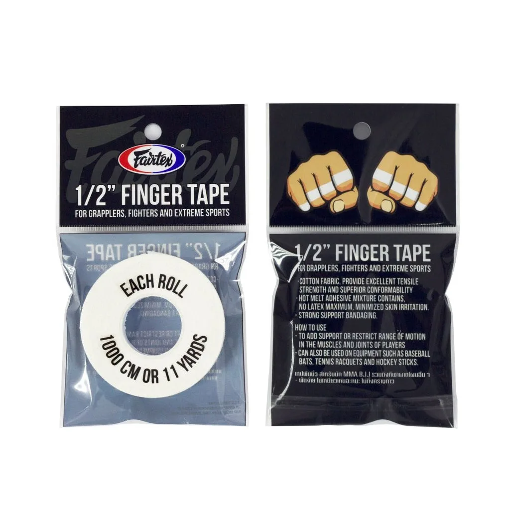 Fairtex Finger Tape за BJJ и MMA – ролка бял памучен тейп за защита на пръстите