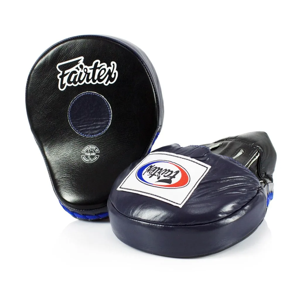 Fairtex Focus Mitts FMV9 в черно и синьо, лапи за бойни спортове