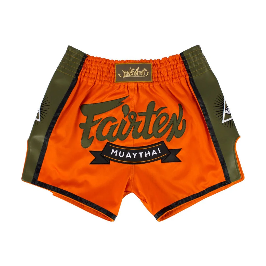 Оранжеви шорти Fairtex BS1705 за кикбокс, изглед отпред