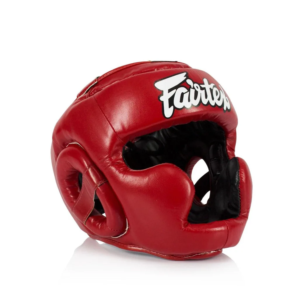 Детски протектор за глава Fairtex HGK15 в червен цвят, изглед отпред