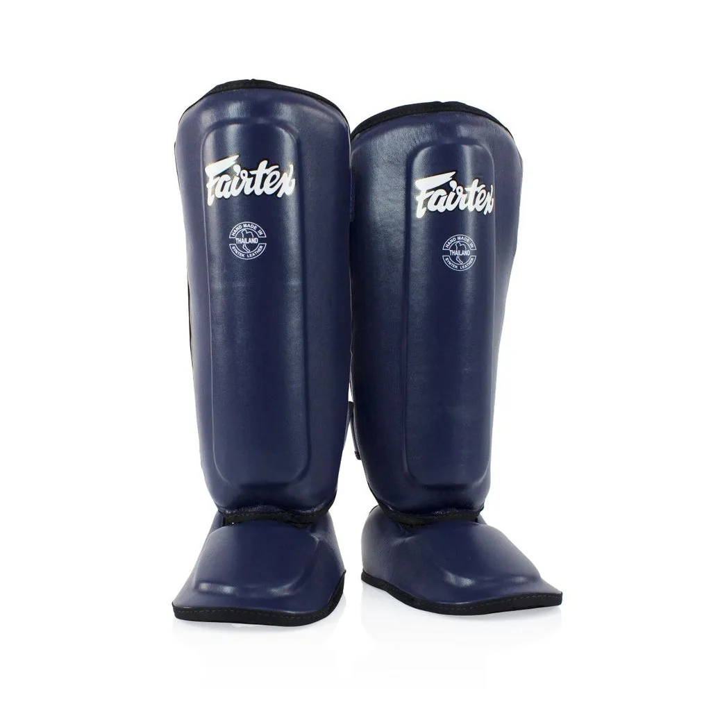 Сини детски протектори за крака Fairtex Kids Shin Guards SPK9, изглед отпред