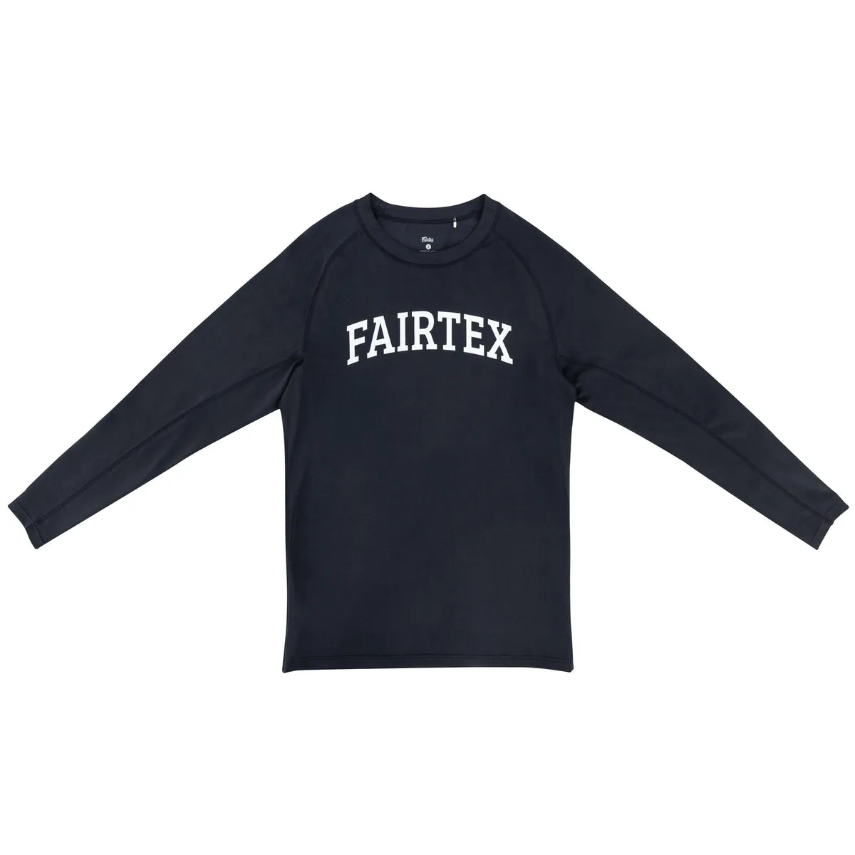 Fairtex Long Sleeve Rashguard RG9 - черен рашгард с дълъг ръкав и лого на Fairtex