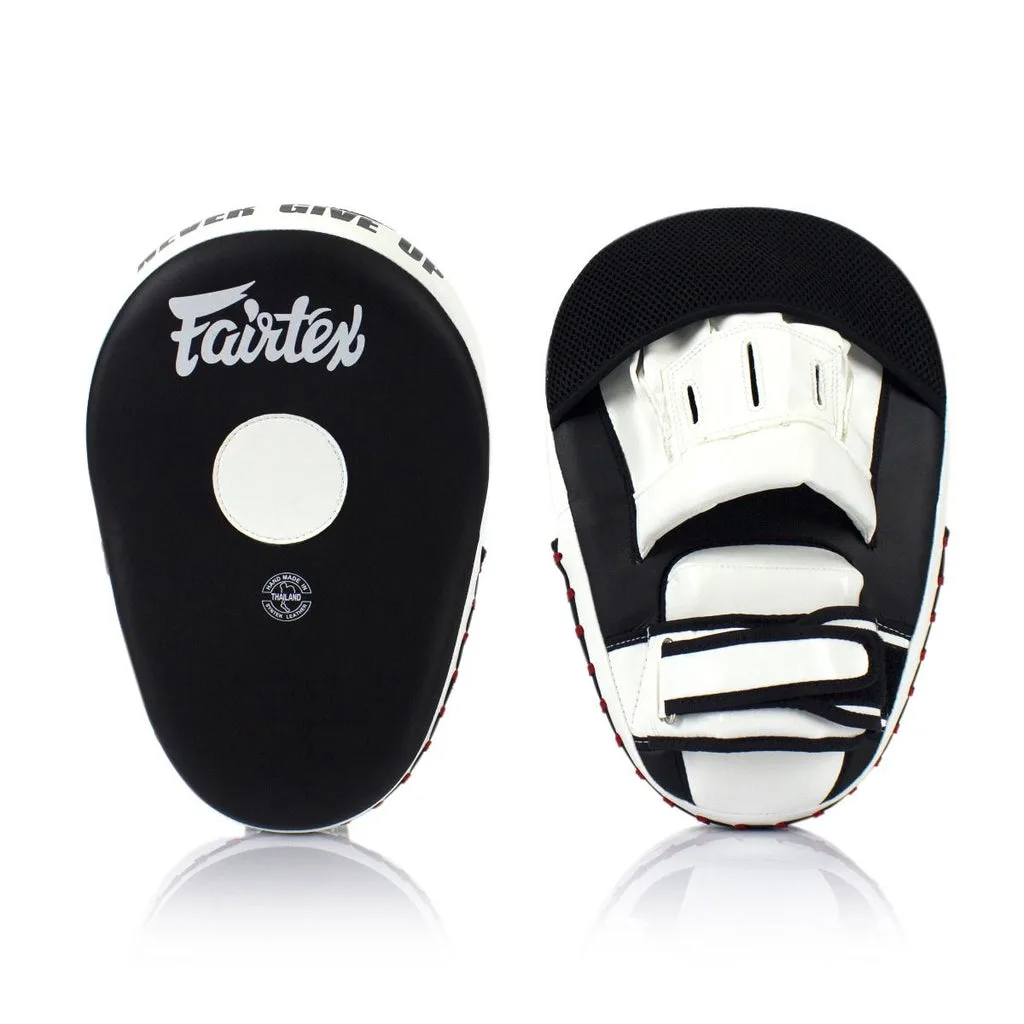 Fairtex Maximized Focus Mitts FMV13 в черно и бяло за тренировки по бойни спортове
