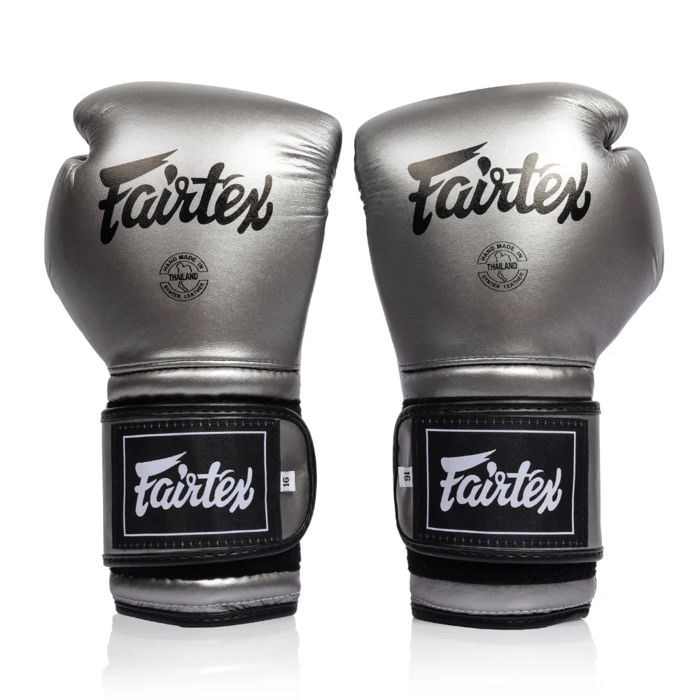 Боксови ръкавици Fairtex BGV9C-PLUS Gun Metallic отпред