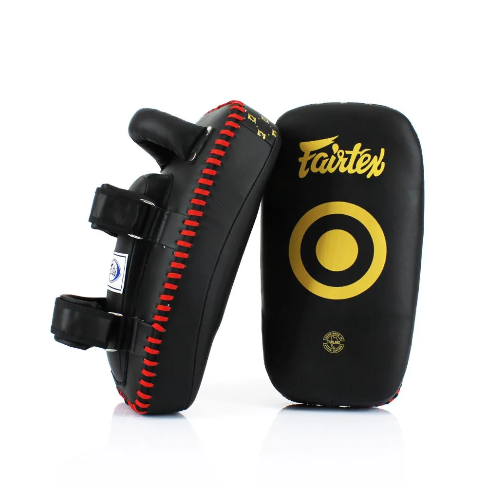 Черни извити лапи Fairtex KPLC5 от микрофибър за бойни спортове