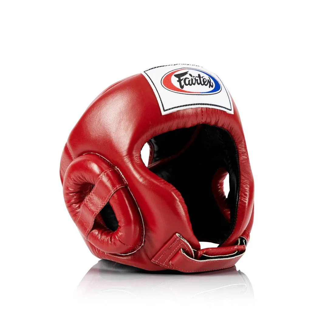 Fairtex Muay Thai Competition Headguard HG6 — Red