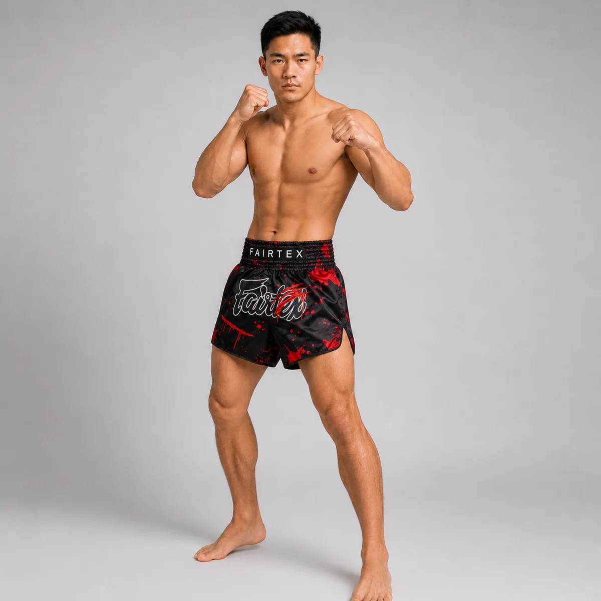 Fairtex Demon's Bite шорти за Муай Тай, изглед отстрани с цепките