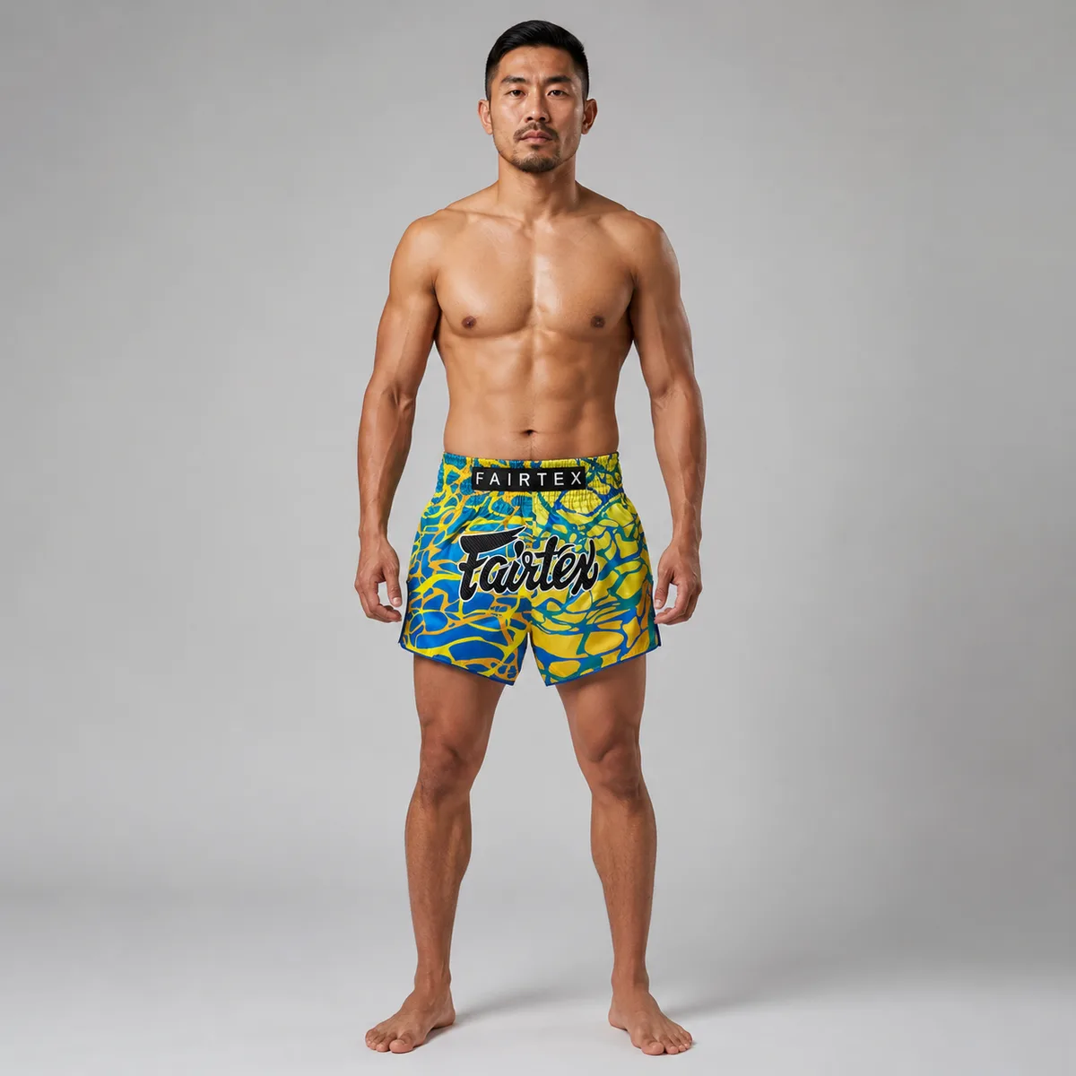 Fairtex Muay Thai Shorts Magma Green BS1927 – детайл на плата