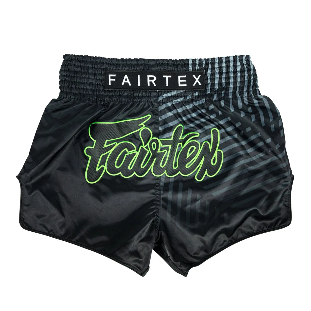 Fairtex Муай Тай шорти Racer Black BS1924, изчистен черен дизайн