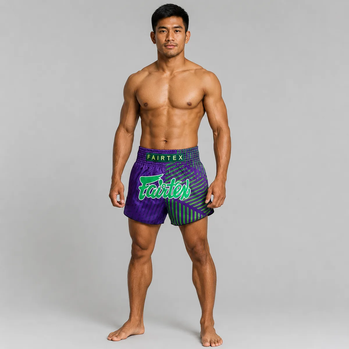 Fairtex Muay Thai Шорти Racer Purple BS1922 – изглед отзад