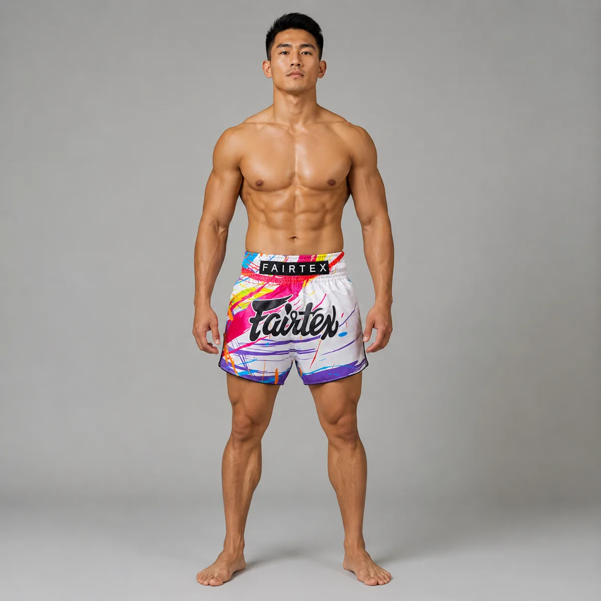 Заден изглед на Fairtex World Music White BS1933, подчертаващ дизайна
