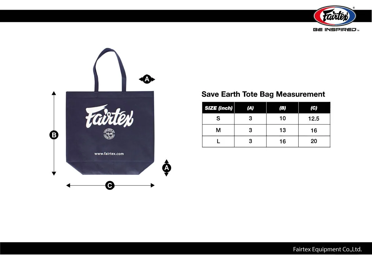 Чанта Fairtex Save Earth Tote Bag, поставена на равна повърхност, показваща вътрешното пространство